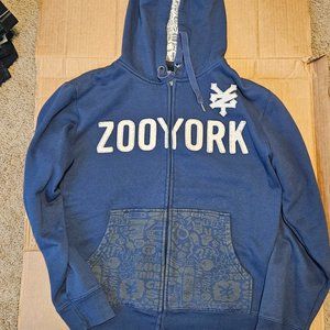Men's Blue Zoo York Hoodie-Size XL